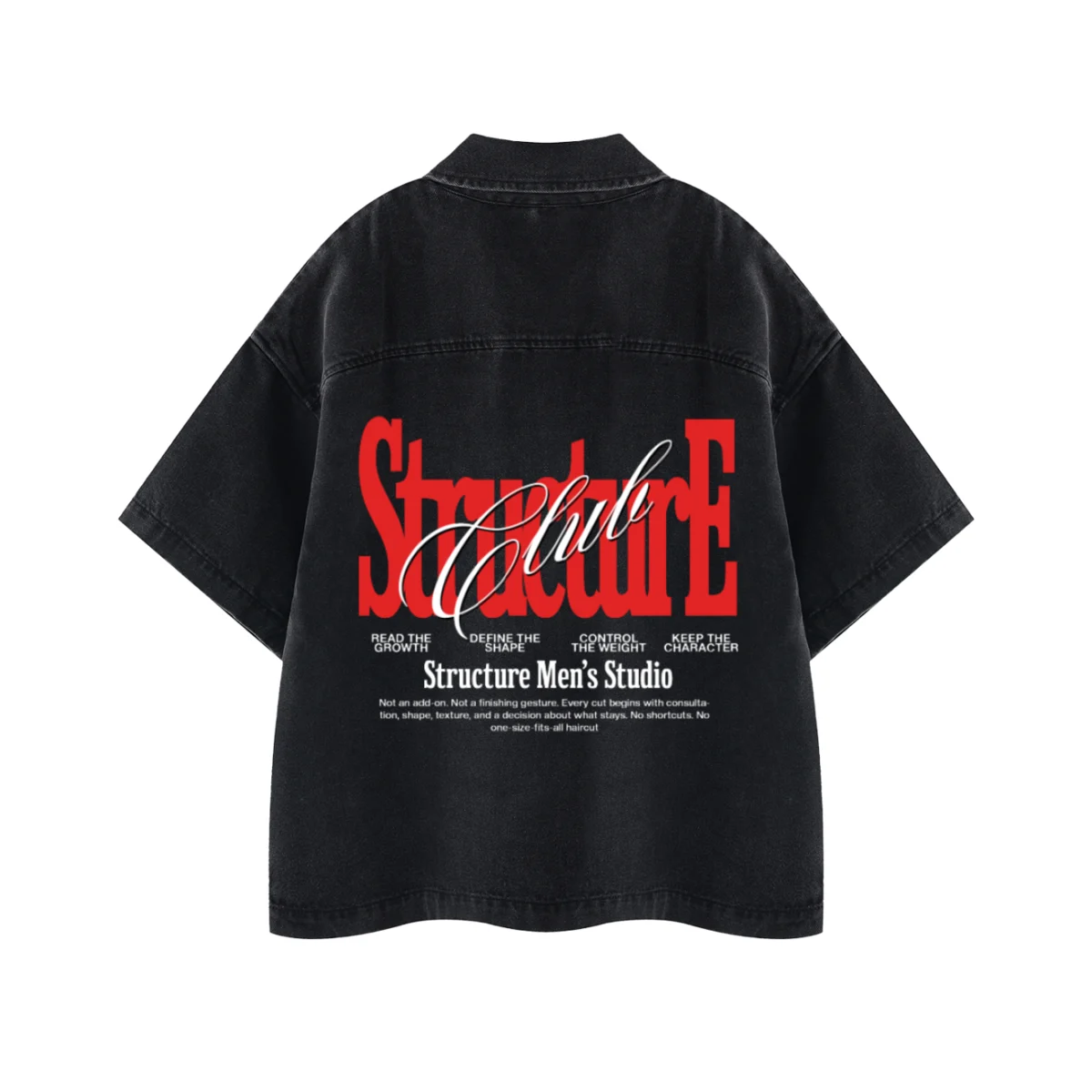 Structure Club Method Half-Zip — back, Structure Club method graphic