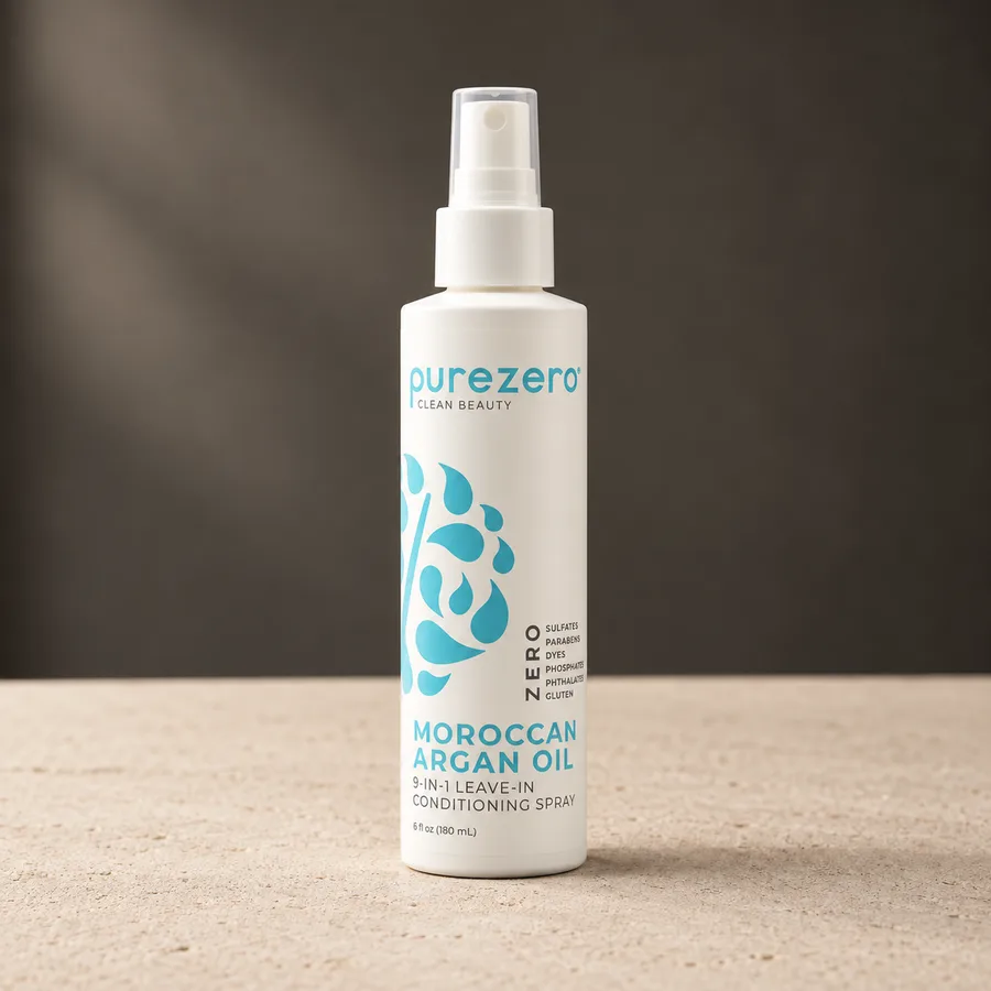 Purezero Moroccan Argan Oil 9-in-1 Leave-In Conditioning Spray 6 fl oz bottle